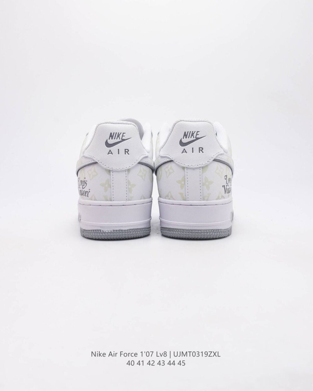 Louis Vuitton x Nike Air Force 1 Monogram Grey Frost Edition (Custom)