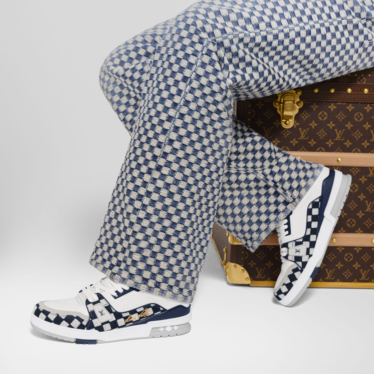 Louis Vuitton Trainer Sneaker Damier Moka Blue